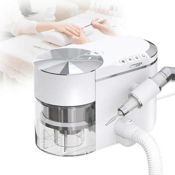 Professional 2-in-1 Nail Drill & Dust Collector,35,000 RPM Electric Nail File With Vacuum Suction,68db Ultra-Quiet Brushless Motor,Adjustable Speed For Manicure/Pedicure