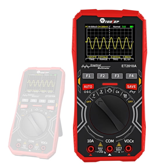 Professional 2-in-1 Oscilloscope Multimeter Digital Handheld Oscope Meter 1MHz Bandwidth 2.5Msps Sampling Rate with 320x240 Color Screen for DIY and Electrical Circuit Diagnosis Testing