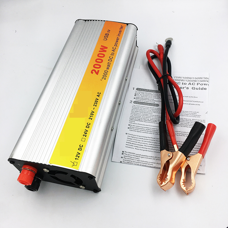 Professional 2000W Car Converter DC 12V or 24v to AC 220V Power