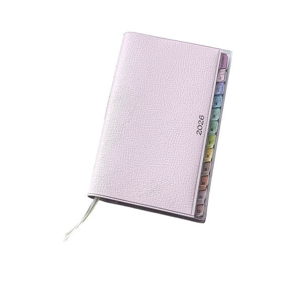 Professional 2026 Academic Planner Leather with Ribbon Bookmarks for Men Women Daily Planning