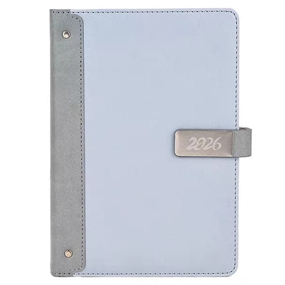 Professional 2026 Daily Planner Dated Leather Academic Planner Magnetic Closure Elastic Pen Slots For Daily Planning