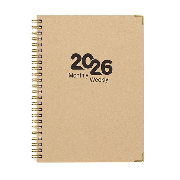 Professional 2026 Weekly Planner 12 Month From Jan.2026-Dec.2026 Twin Coil Binding Academic Journal For Daily Scheduling