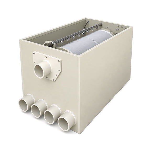 Professional 21500 GPH RDF Drum Filter  Automatic Self-Cleaning Pond Filtration System for Large Koi Ponds & Aquaculture