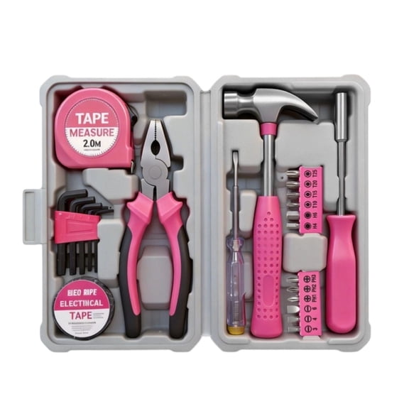 Professional 23 Piece Home Tool Set With Ergonomic Nonslip Handles Perfect For Women And DIY Enthusiasts