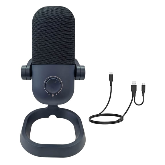 Professional 24Bit 192KHz Studio Condenser Microphone With Real Time Monitoring And Reduction For Podcasting