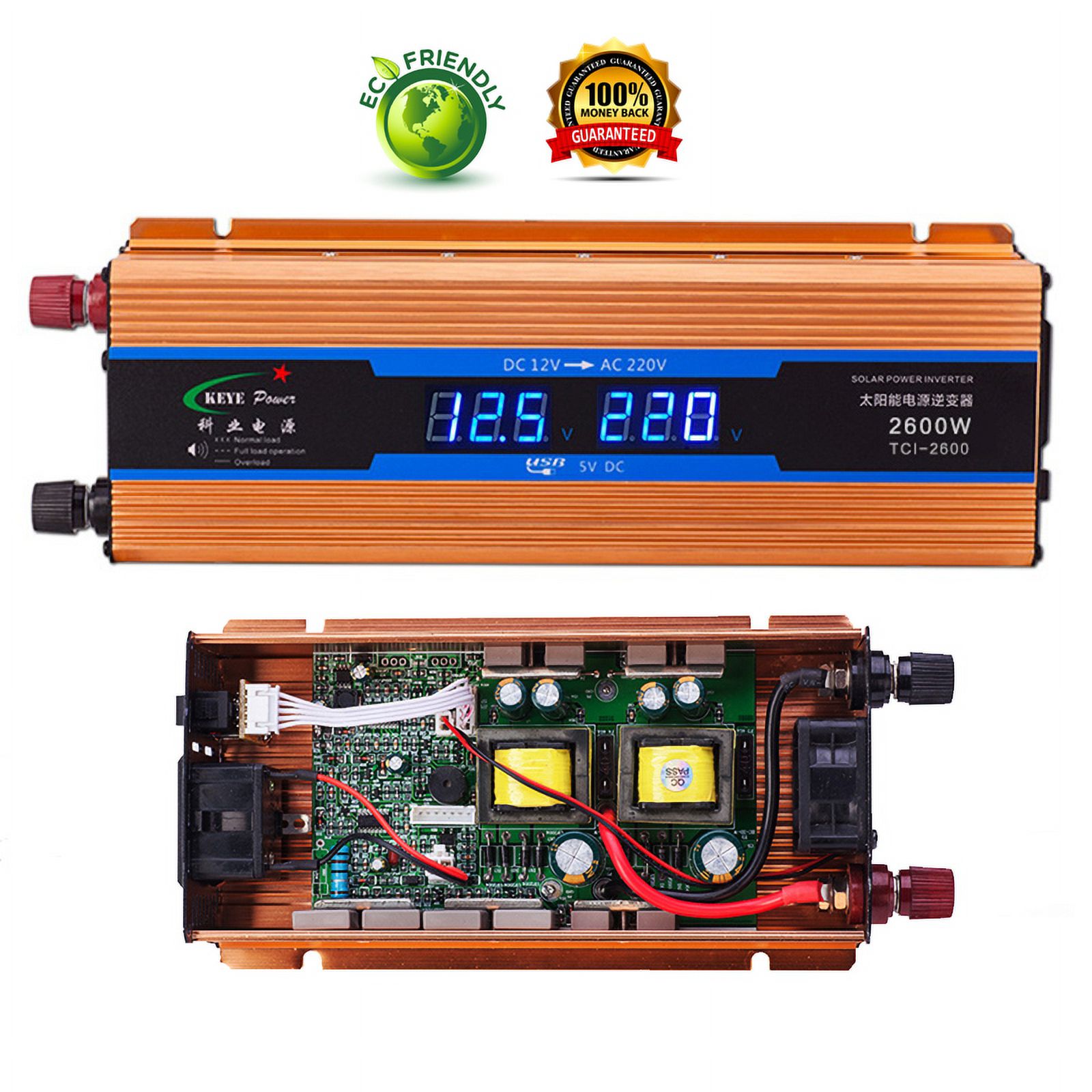 Professional 2600W Car Inverter DC 12 V to AC 220 V Power Inverter