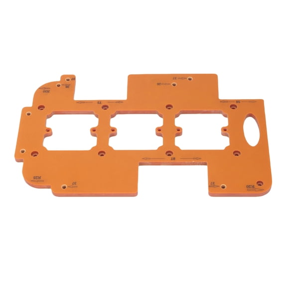 Professional 3 in 1 Closet Handleless Slotting Template 70x70mm / 2.76x2.76 in Multi-Functional Embedded Wardrobe Drawer Cabinet Door Jig Hardware Marking Layout Guide Woodworking Tool