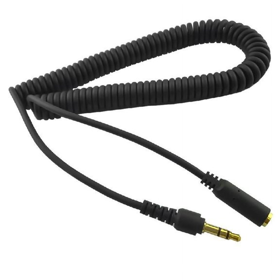 Professional 3.5mm Coiled Extension Cord for Reliable Performances Clear Sound