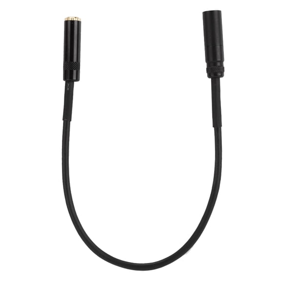 Professional 3.5mm Stereo Female to Mini XLR Male Premium Bi-Directional Audio Cable Adapter for Camera Photography Equipment and Microphone Connections, 1 ft / 30 cm