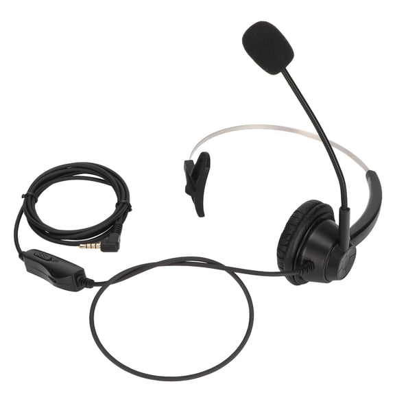 Professional 3.5mm Wired Telephone Headphone Mono Business Office Headset with Microphone Mute and Volume Control for Call Center 7.48 in / 19 cm