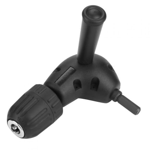 Professional 3/8 Inch / 0.95 cm Right Angle Drill Adapter 90 Degree Chuck Power Drill Attachment Tool Extension with 9.5 mm Keyless Chuck for Tight Space Corner Reach Operations