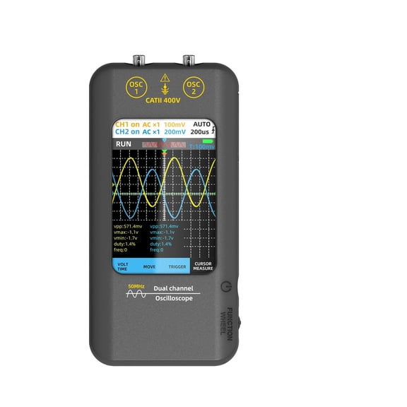 Professional 3.98" Touchscreen Oscilloscope, 50MHz 2-Channel Signal Generator ,Signal Measure