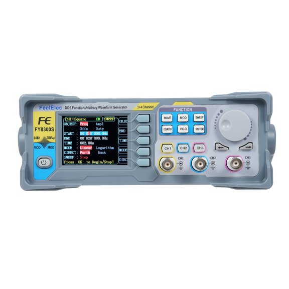 Professional 3-Channel DDS Function Signal Generator 40MHz High-Precision Digital Arbitrary Waveform Generator with 4 TTL Level Outputs DC Bias Frequency Sweep and Counter