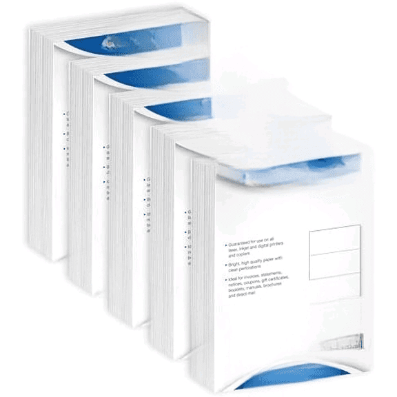 Professional 3 Part Perforated Paper 8.5 x 11 - Perfect For W-2, 1099, & Statement Use - Made in the USA - 2500 Sheets - 20 lb - Printer Compatible - White (04120C)$$Office