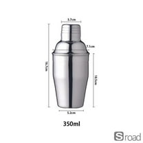 Professional 3-Piece Stainless Steel Cocktail Shaker Set, 16oz/550ml Bartender Kit With Leak-Proof Lid & Built-in Strainer For Martini, Whiskey, Mocktails, Bar Tools (350/750ml Options Available)
