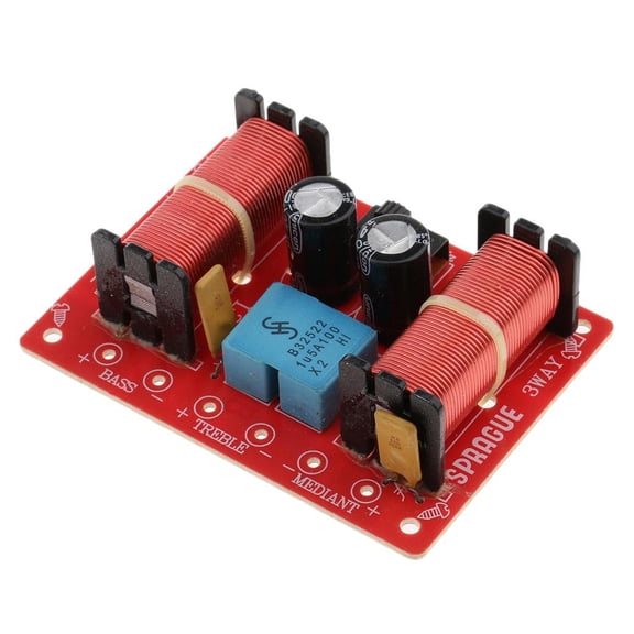Professional 3 Way Speaker Crossover Audio Filter Frequency Divider For Car Home Hi//Lo