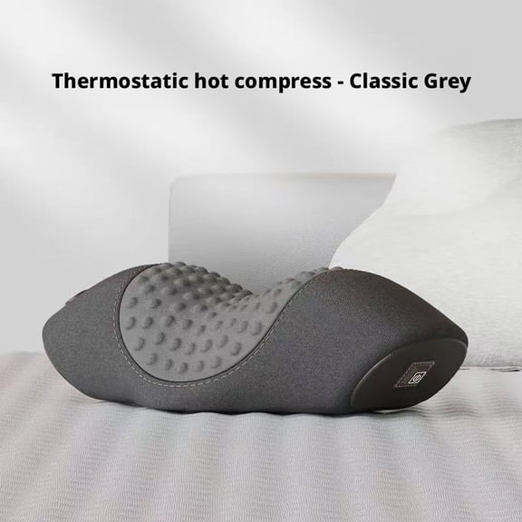 Professional 3-in-1 Heated Neck Stretcher with Vibration Massage, Ergonomic PU Foam Support Cloud for Daily Wellness and Relaxation, Intelligent Constant Temperature Heat, Home Office