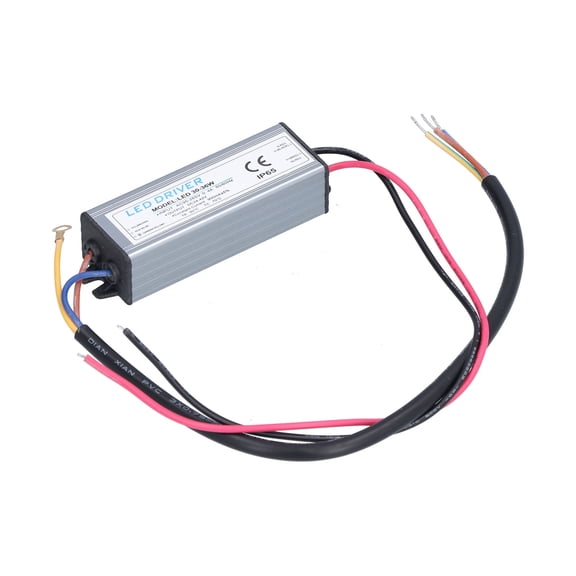 Professional 30-36W LED Driver Waterproof IP65 Electronic LED Power Supply Transformer Adapter / Output DC 24-42V 900mA / Input AC 95-265V Wide Range Voltage High Efficiency (3.3 inches / 8.4 cm)