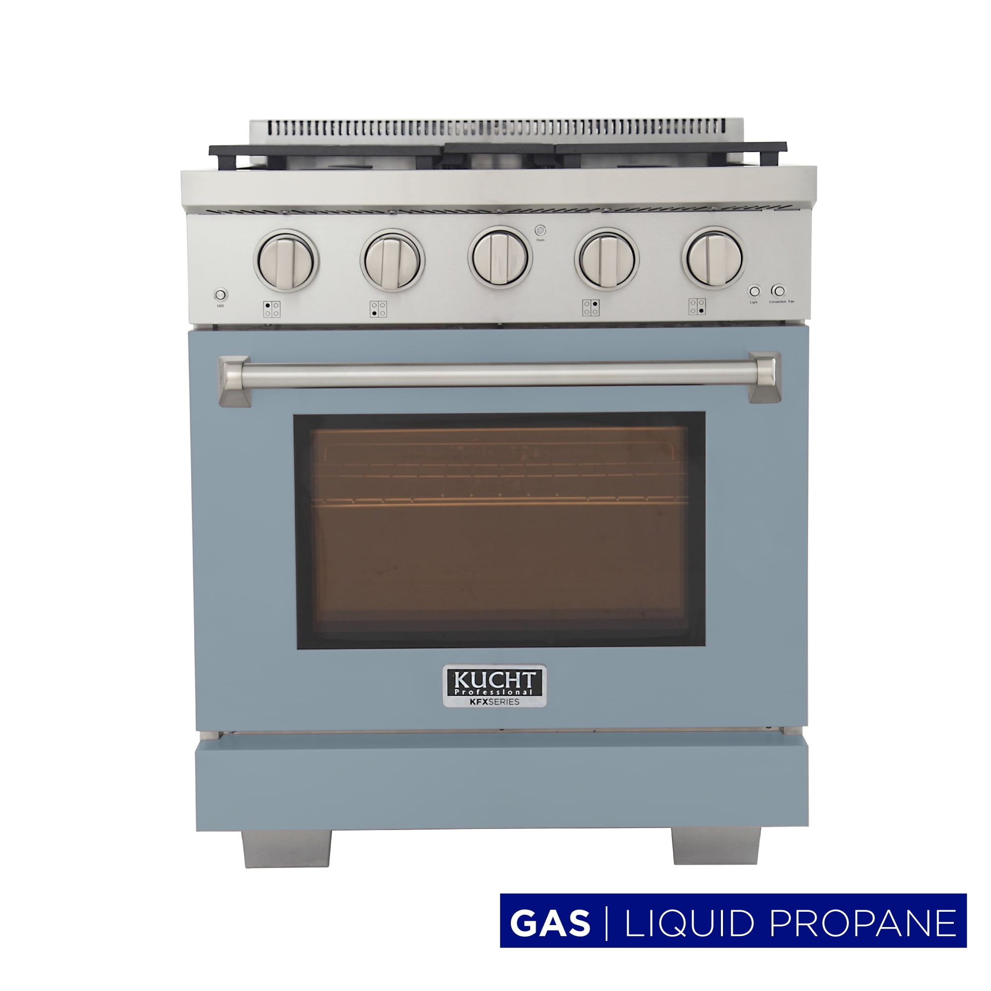 Professional 30-in Propane Gas Range in Light Blue with True Simmer Burners