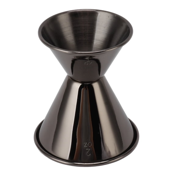 Professional 304 Stainless Steel Double Head Cocktail Jigger, Black Plated Measuring Cup for Bartending and Home Bar