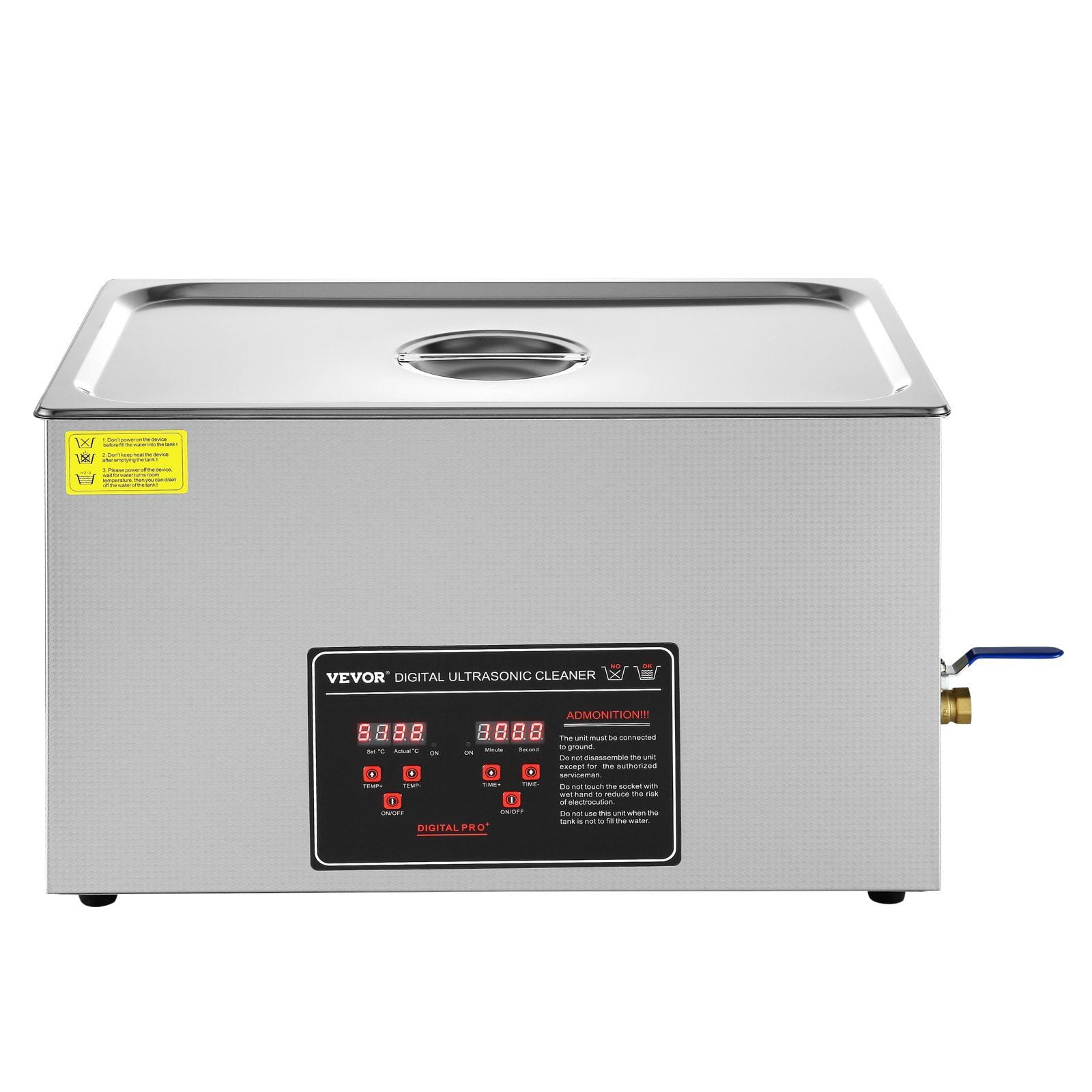 Professional 30L Ultrasonic Cleaner with Digital Timer Heater Stainless Steel Heated Cleaning Machine for Jewelry Glasses Watch Rings Small Parts Circuit Board