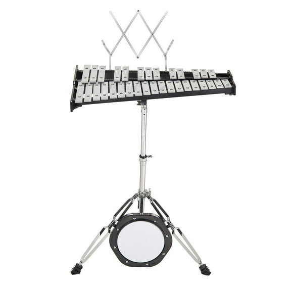 Professional 32-Key Glockenspiel Xylophone Kit - Includes Mallets, Music Stand & Practice Pad for Beginners