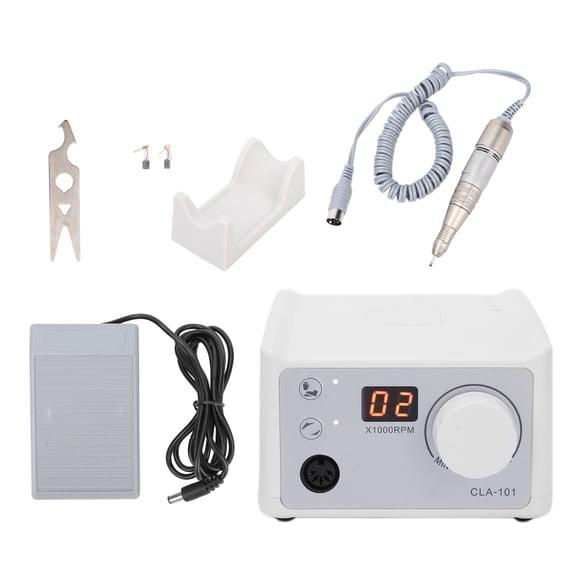 Professional 35000 RPM Electric Nail Drill Machine Dual Rotation Direction with Foot Pedal and Variable Speed Control Salon Quality Nail Grinding Polisher Tools