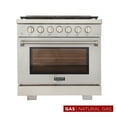 thumbnail image 1 of Professional 36-in Natural Gas Range in Stainless Steel with True Simmer Burners, 1 of 19