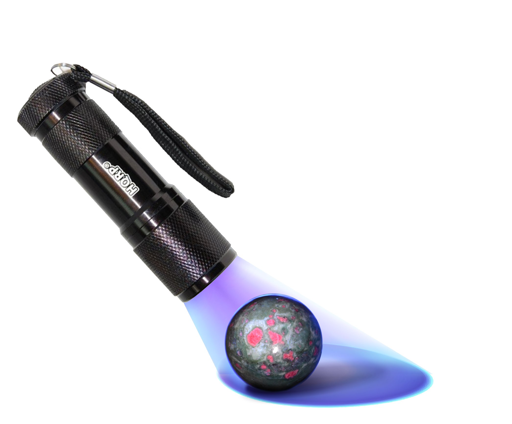 Professional 365 nM 9 LED Gemstone and Mineral Inspection UV Flashlight