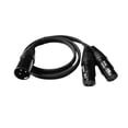 thumbnail image 1 of Professional 3Pin Male To Double 3Pin Female Sound Cable Transmission Microphone, 1 of 8