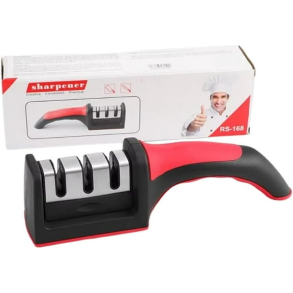 Professional 4-in-1 Kitchen Knife Sharpener for Women – Best Professional Tool Kit for Razor Sharp Knives | Highest-Rated,Top Ten Smart Sharpener Gadget for Safe,Easy,Precision Sharpening.