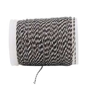 Professional 400D Multi-Filament Nylon Archery Bowstring Serving Thread (Black/White, 393.7 ft / 120 m)