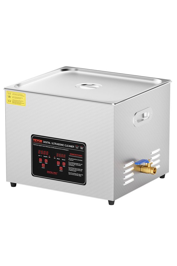 Professional 40kHz Ultrasonic Cleaner, 15L 360W with Timer & Heater, Industrial Cleaning Machine for Jewelry, Watches, Glasses, Tools, and Retainers
