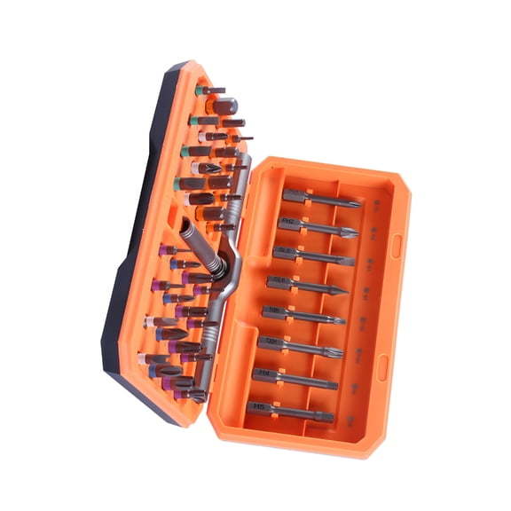 Professional 42 Piece Magnetic Screwdriver Collection With Aluminum Handle And Strong Steel Bits For Home Projects