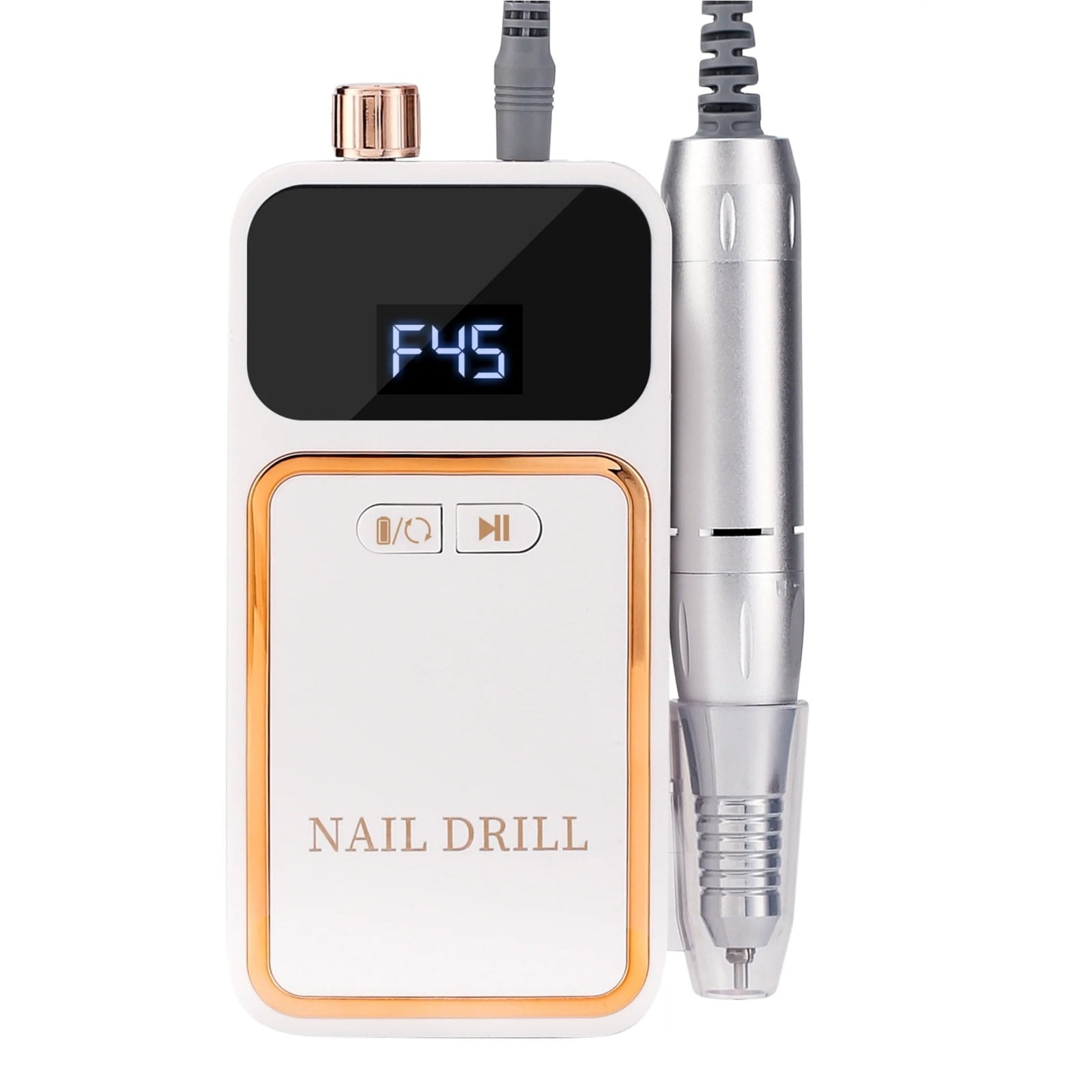 Professional 45000RPM Electric Portable Nail Drill Machine Rechargeable Low Noise Nail Sander File for Manicure Salon Tool