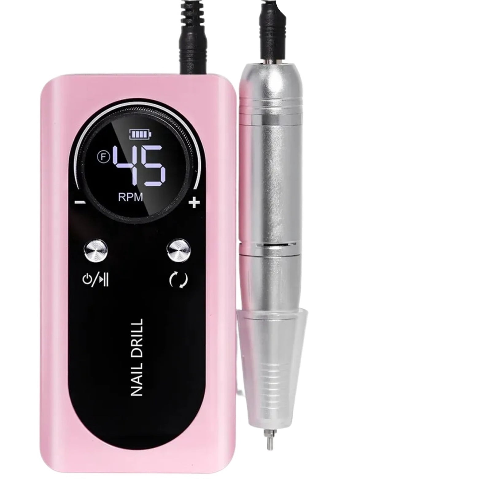 Professional 45000RPM Electric Portable Nail Drill Machine Rechargeable Low Noise Nail Sander File for Manicure Salon Tool