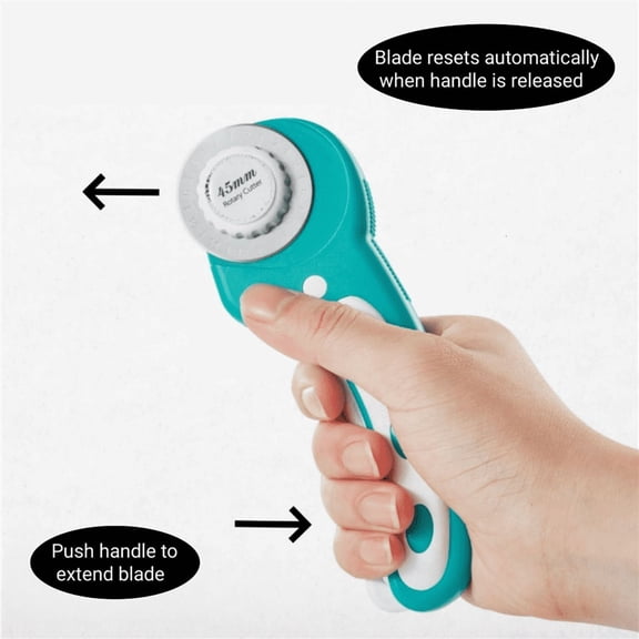 Professional 45mm Rotary Cutter Set With 8PCS Blades, Fabric Perforating Tool For Crochet Edge & Decorative Stitching, Ideal For Sewing, Quilting, Dressmaking, And Crafting Supplies