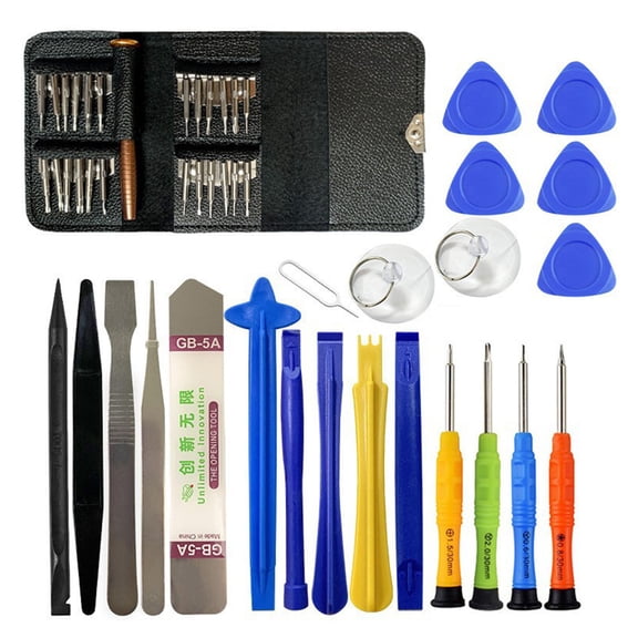 Professional 47-in-1 Disassembly Tool Kit with ESD Tweezers and Anti-Static Wrist Strap Portable Bag for Tablet and
