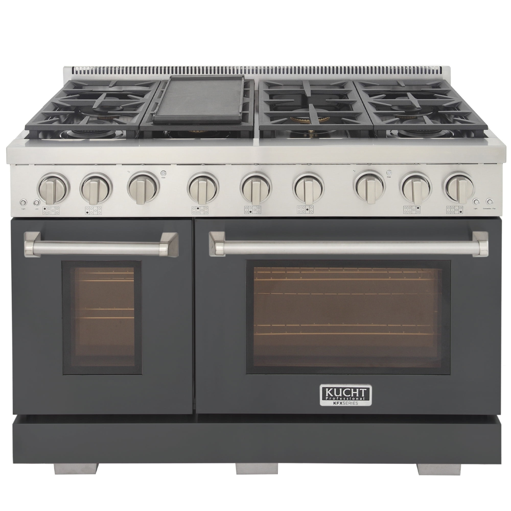 48" Cement Gray Natural Gas Range with Griddle and Convection Oven