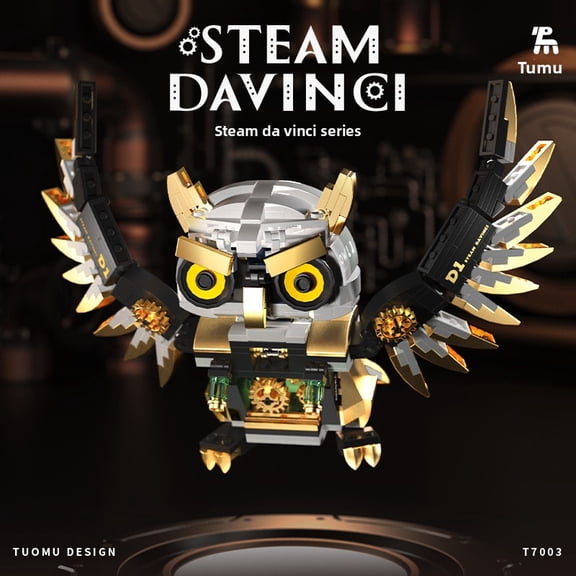 Professional 494-Piece Bionic Owl Engineering Kit - Precise High-Density Building Bricks with Zero-Gap Mechanical Logic, Durable Tech-Art Model