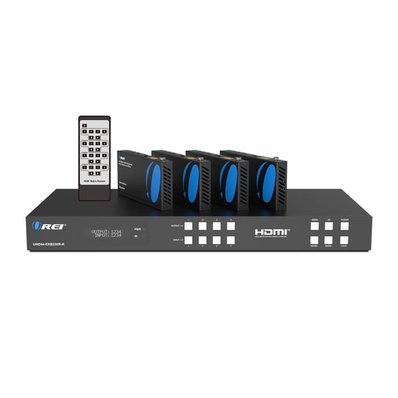4x4 HDMI HDBaseT Matrix 4K@60Hz up to 230 ft with Audio Extraction (UHD44-EXB230R-K)