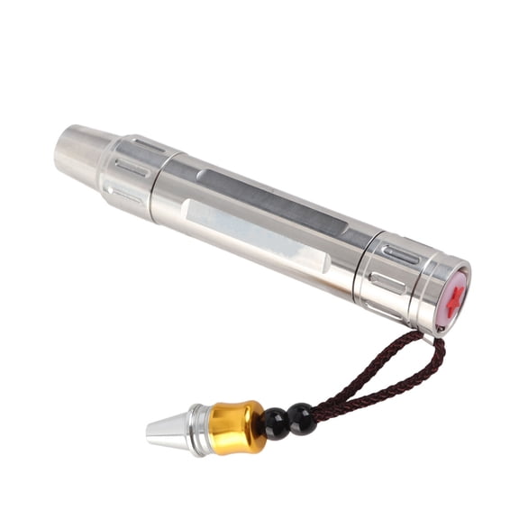 Professional 5.3 Inches Stainless Steel LED Gemstone Jade Identification Flashlight Portable Handheld 1LED Crystal Gem Jewelry Tester Mini Torch, Yellow Light / 13.5 cm