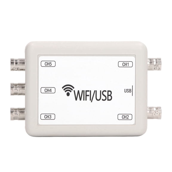 Professional 5 Channel Virtual Oscilloscope WiFi & USB Connection Handheld PC Mobile Phone Data Logger 10x5x5 in / 25.4x12.7x12.7 cm
