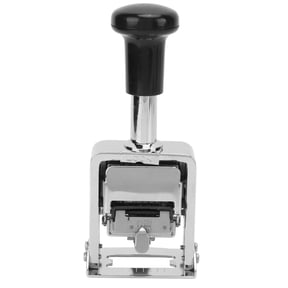 Professional 5 Digit Automatic Numbering Stamp Machine Zinc Alloy Self Inking Number Stamper for Page Invoice Document Numbering, 5.91 x 3.15 in / 15.0 x 8.0 cm