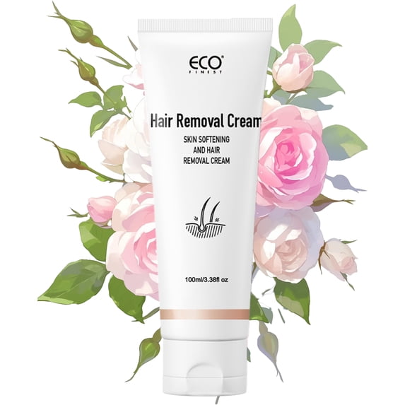 Professional 5 Minute Cream for All Skin Types, Effective Full Bikini Hair Removal, Depilatory Hair Removal Cream for Body Hair, Gentle Painless Hair Remover for Upper Lip, w/Spatula