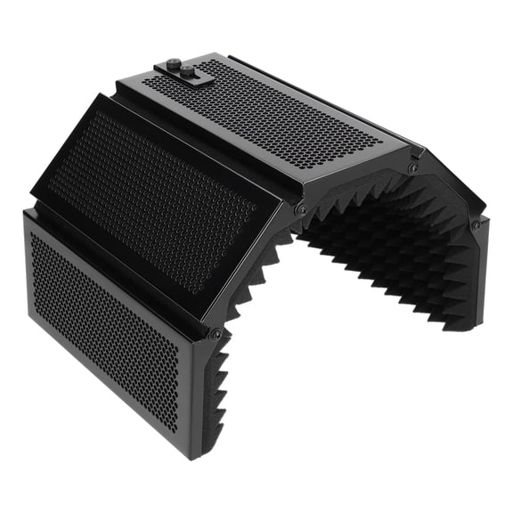 Professional 5 Panel Studio Microphone Isolation Shield Sound Absorbing Foam Mic Pop Filter Shield