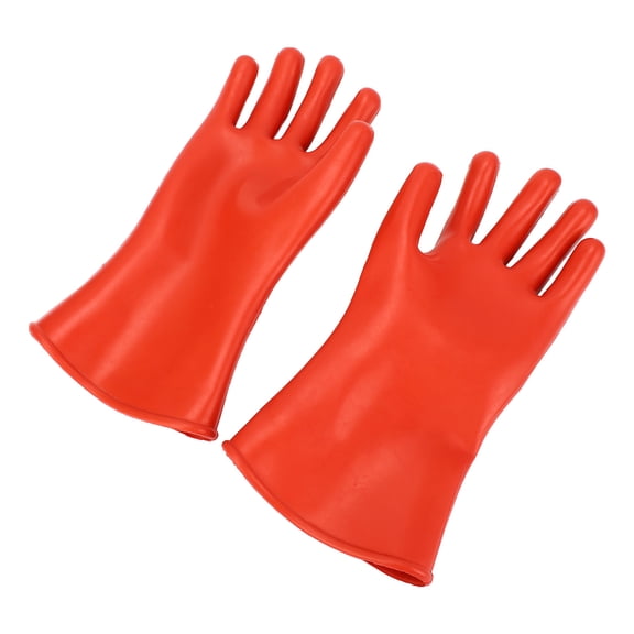 Professional 500V Electrician Insulated Gloves Waterproof Heavy Duty Rubber Safety Protective Work Gloves 2.5kV Electric Resistant Mittens for Low Voltage Wiring Lines (11.8 inches / 30.0 cm)