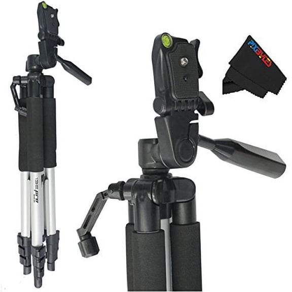 Professional 57-inch Tripod 3-way Panhead Tilt Motion with Built In Bubble Leveling for Sony Cyber-shot RX10, RX10 II, HX400V, HX200V, HX100V, DSC-HX50V, DSC-HX60V, RX100, RX100M II, RX100M III, RX100