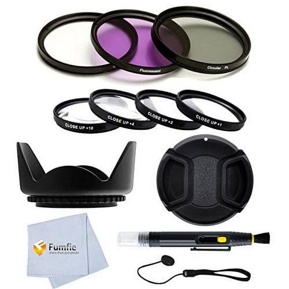 Professional 58MM Lens Filter Kit for CANON Rebel T5i T4i T3i T3 T2i T1i XT XTi XS XSi SL1, EOS 700D 650D 600D 550D 500D 450D 400D 350D 300D 1100D 100D Includes: 7 Pc. Filter Kit + Lens Cap + Lens Hoo