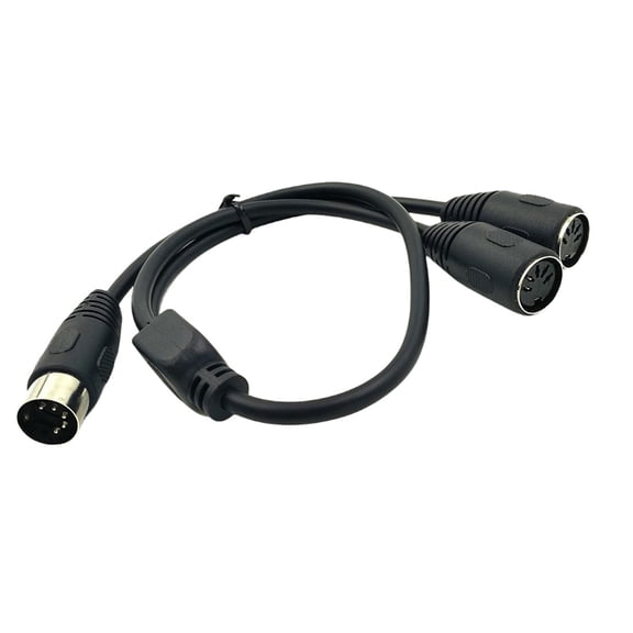 Professional 5Pin DIN Male to Double DIN 5Pin Female Extension Cable Professional Adapter Cable for Stereo Systems